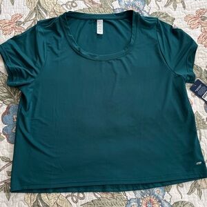 Marika Deep Teal Cropped Activewear Top